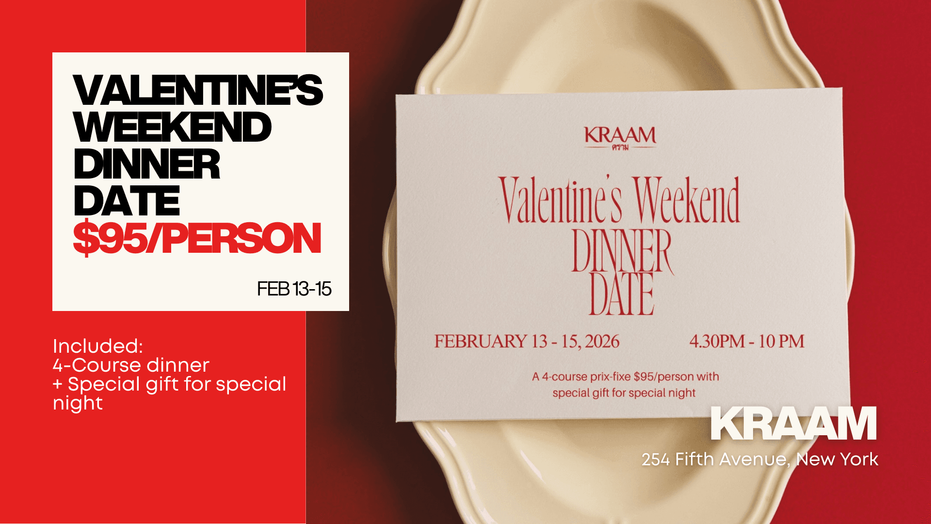 KRAAM — Valentine’s Weekend Dinner Date